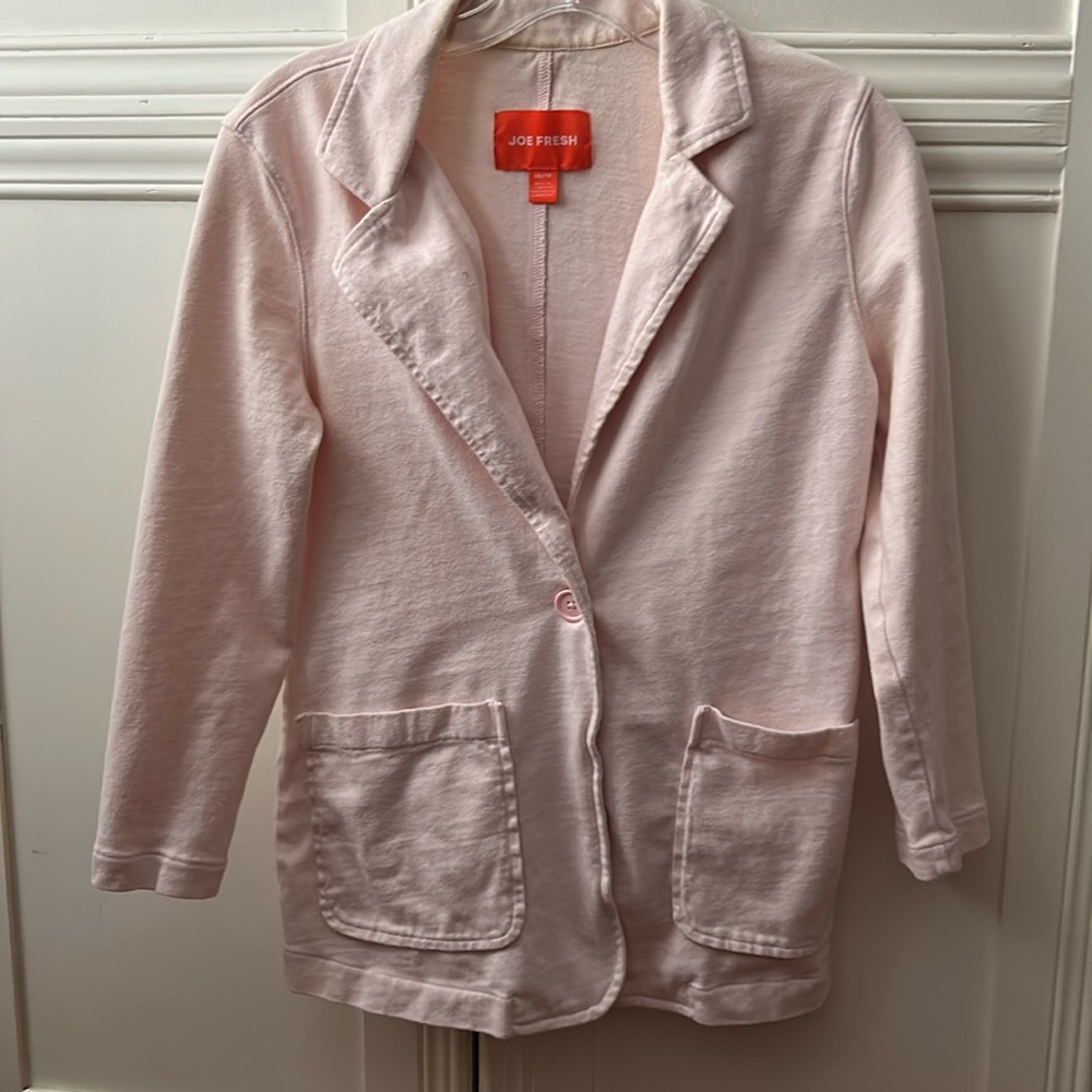 Light pink jersey blazer